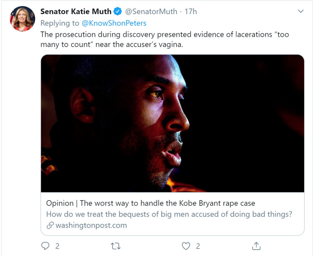 Katie Muth Kobe Tweet