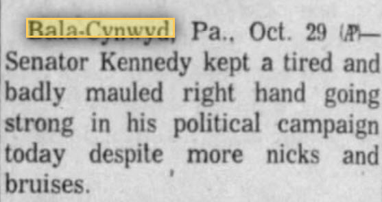 Kennedy Injured Hand Bala Cynwyd
