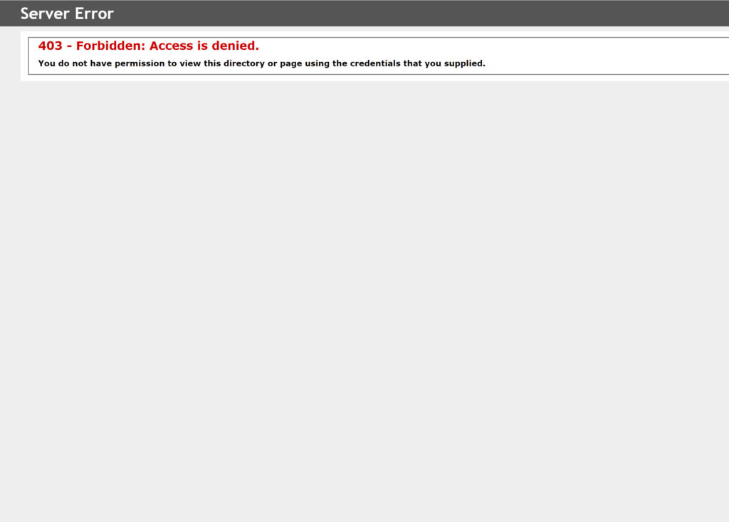 DOS Access Denied