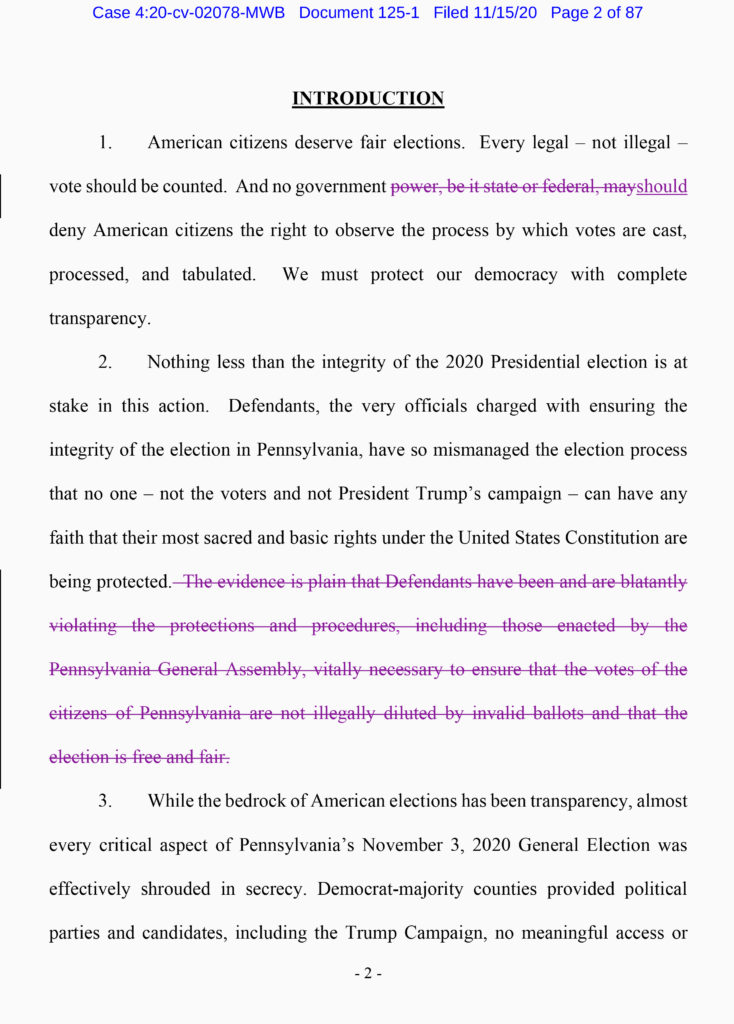 Trump Amended Complaint PA
