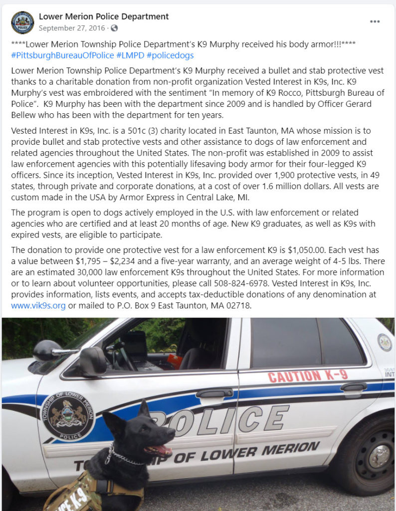 K9 Murphy 2016
