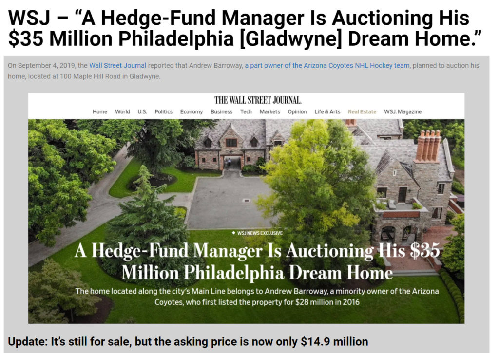 WSJ Hedgefund Manager Gladwyne House
