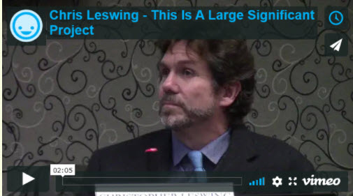 Chris Leswing - This is a Large Significant Project